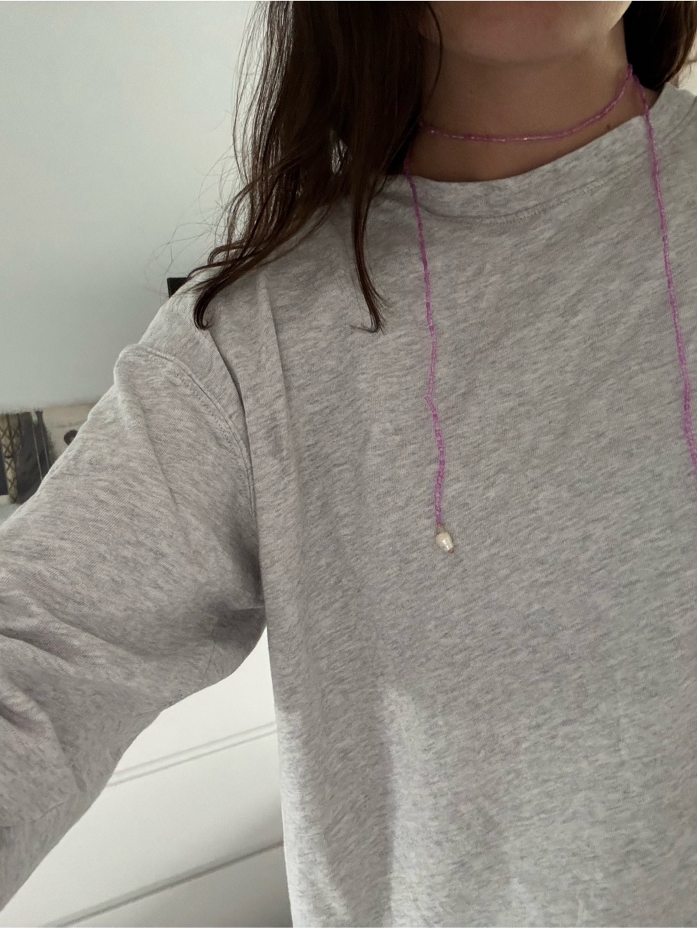 Pink beaded necklace